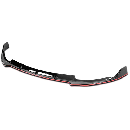 Glossy Black Spec-D Tuning Red Trim Front Bumper Lip Spoiler 3PC Compatible with 2019-2021 Mercedes Benz W205