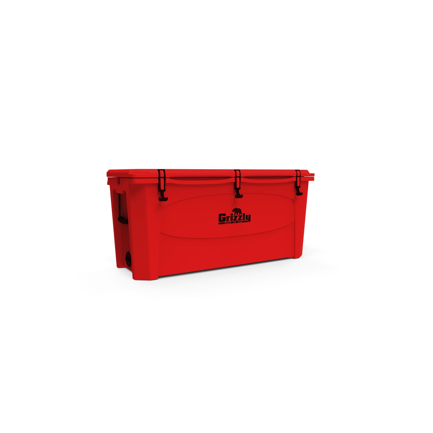 165 Cooler Grizzly | 165 qt Ice Chest Durable Rotomolded Insulated | Made in USA | Warranty for Life | for Beach Boat Camping Fishing Hunting | G165 | Red