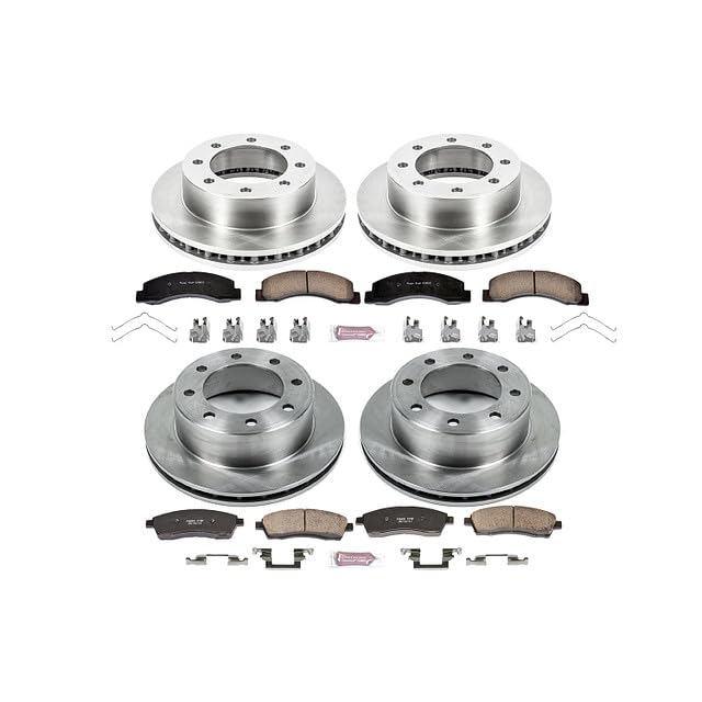 POWERSTOP Autospecialty KOE1887 Front and Rear Replacement Brake Kit-OE Brake Rotors & Ceramic Brake Pads