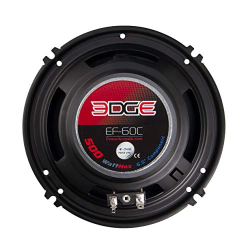 Power Acoustik 6.5" EF-60C Edge Series 500-Watt 2-Way Component Speaker System , BLACK