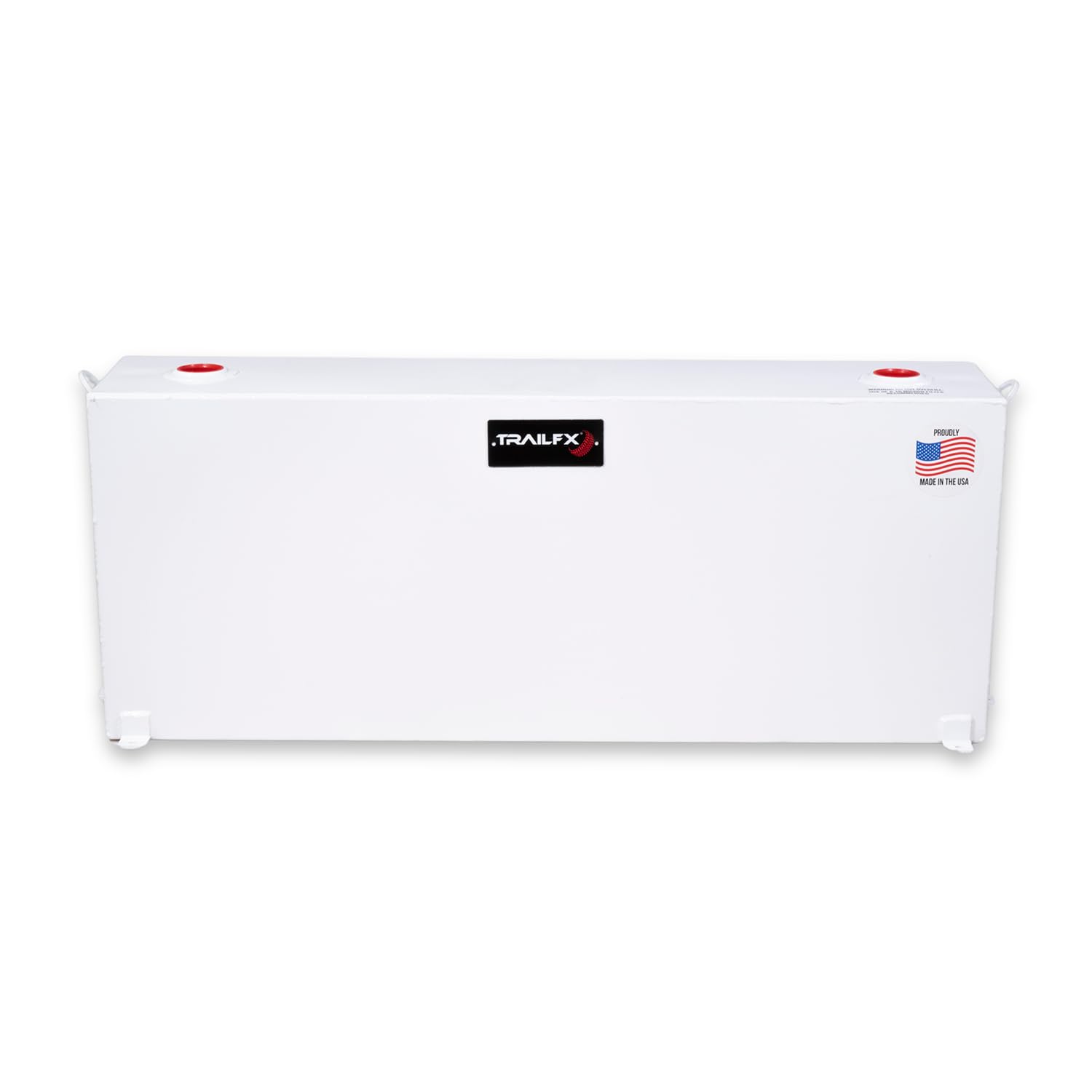 Liquid Transfer Tank TrailFX 21040SW 37 Gallon Capacity Rectangular Vertical Steel Tank Gloss White Powder Coat Vented Lockable Cap For Diesel and Non-Flammable Liquids