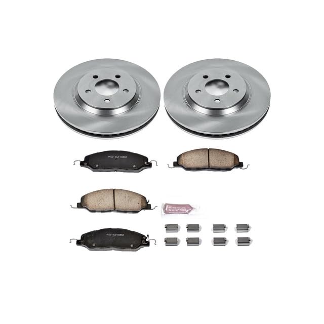 POWERSTOP Autospecialty KOE5407 Front Replacement Brake Kit-OE Brake Rotors & Ceramic Brake Pads For Ford Mustang 2011-2014 [Vehicle Specific]