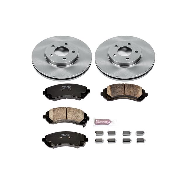 POWERSTOP Autospecialty KOE5234 Front Replacement Brake Kit-OE Brake Rotors & Ceramic Brake Pads For Rendezvous, Venture, Olds Silhouette, Pontiac Aztek, Pontiac Montana [Model Specific]