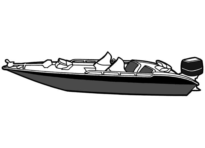 Styled-to-Fit Carver 77219S-02 Boat Cover for Wide Bass Style Boats - 19'6", Mist Gray