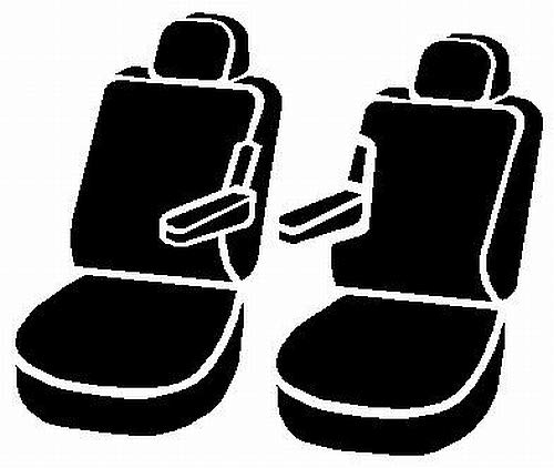 Fia Custom Fit SL69-51 GRAY Front Seat Cover Bucket Seats - Leatherette (Black w/Gray Center Panel)