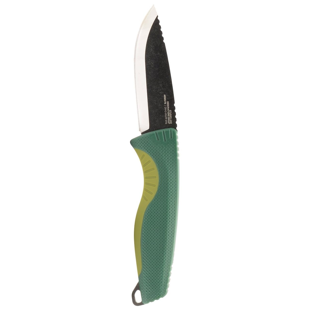 SOG Aegis FX Outdoor Survival Corrosion-Resistant Fixed Blade Knife | CRYO 4116 Krupps Steel | GRN Rubber Handle | UMS Sheath, Forest/Moss Green