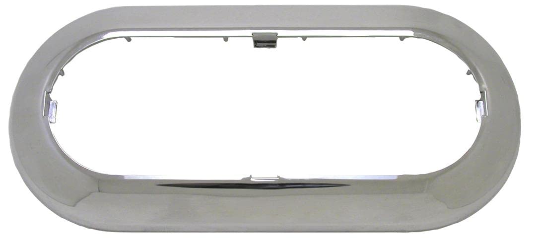 Mfg Peterson B423-11 Bezel, Oval, Chrome, 7.88"X3.63"