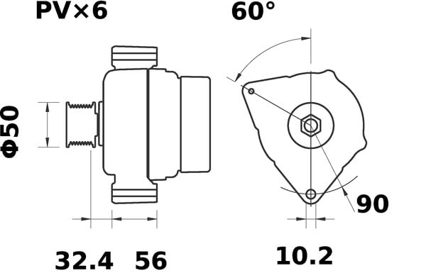 Alternator Mahle - MG170