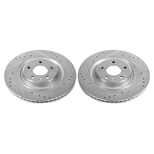 Rear Power Stop EBR1209XPR Drilled & Slotted Evolution Rotor Pair