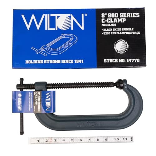 C-Clamp Wilton, 8" Opening, 3-7/16" Throat, 5200 Lbs. Clamping Force (Model 808)