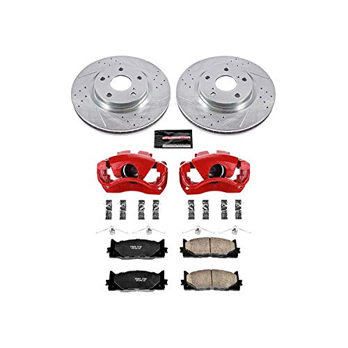 Power Stop Z23 Evolution Sport Front Caliper Brake Kit- Brake Rotor, Brake Caliper and Carbon-Fiber Ceramic Brake Pads