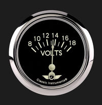 Classic Instruments Classic Series CL230SRC 2 5/8" Volt Gauge Short Sweep