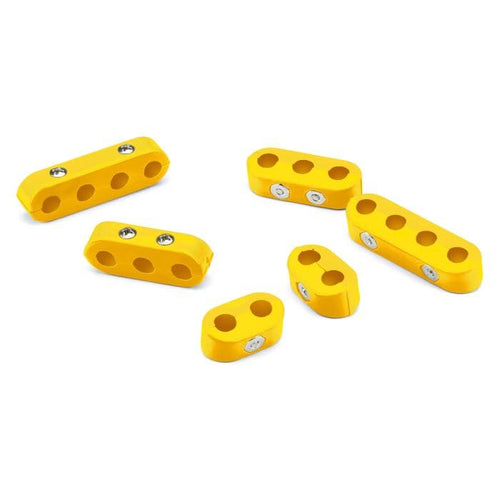 Universal Smoothie Wire Separator KIT for 10.5mm Plug Wires, 2 Each 2-Place, 3-Place, and 4-Place SEPARATORS, Yellow