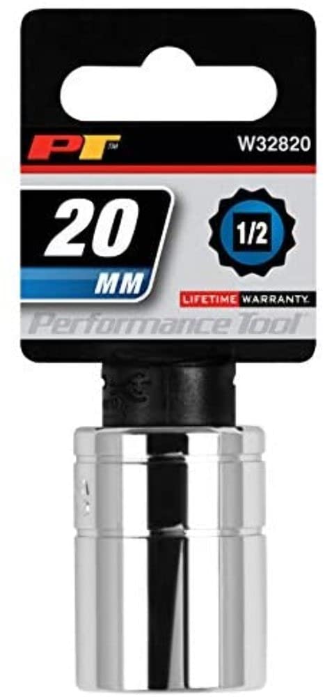 W32820 Performance Tool 1/2 Drive 12-Point Socket, 20mm