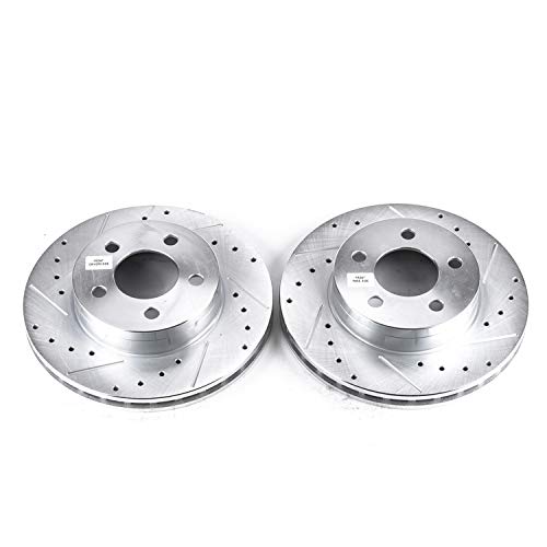 Power Stop Front AR8554XPR Drilled & Slotted Rotor Pair For Ford Explorer, Ford Ranger, Mazda B3000, Mazda B4000, Mercury Mountaineer [Model Specific]