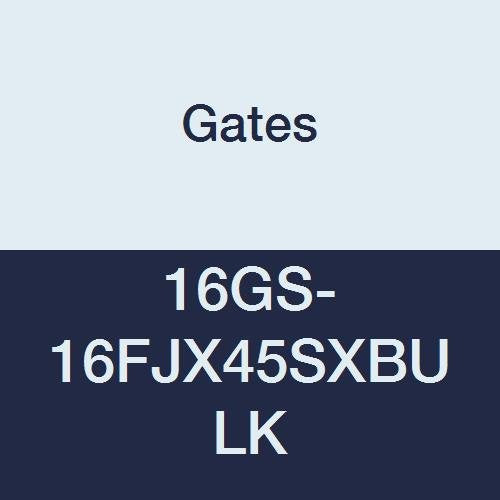 GlobalSpiral Couplings Gates 16GS-16FJX45SXBULK, Female JIC 37° Flare Swivel, Zinc Plated Carbon Steel, 5.98", 45° Bent Tube, 1" ID (Pack of 35)