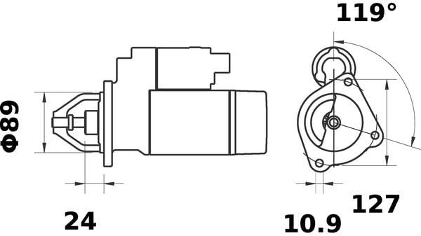 Starter Mahle - MS414