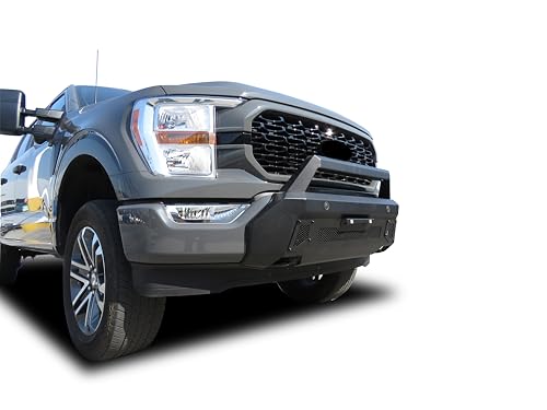 Armour III Black Horse Light Duty Front Bumper Textured Black Compatible with 2021-2023 Ford F-150(Excl. 22-23 F150 Lightning EV)-AR3LD42NL