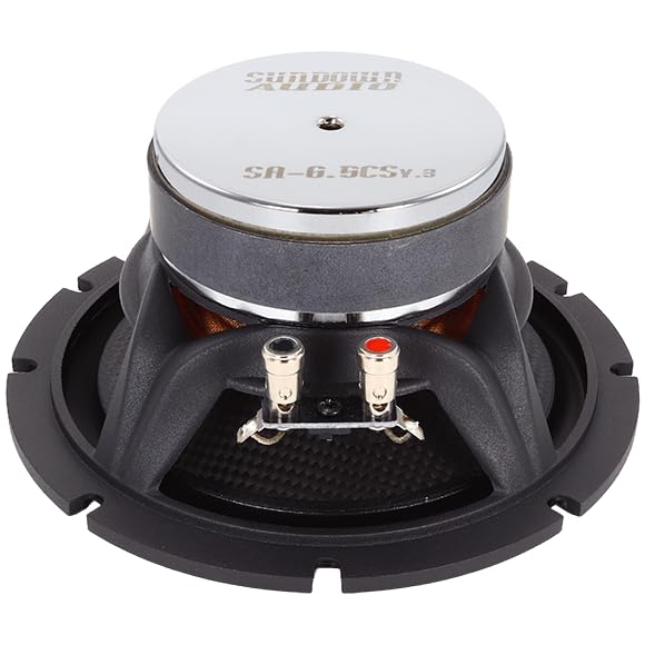 SA-6.5CS v.3 Sundown Audio 6.5" 2-Way Component Car Speakers - 125W RMS (Pair) - Silk Dome Tweeters, Carbon Fiber Cone Midrange, Cast Aluminum Frame, 24dB Crossover, Adjustable Level for Smooth Audio