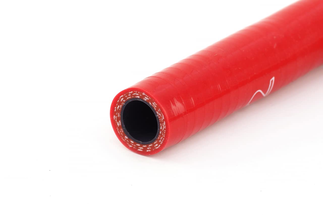 HPS Performance Silicone Radiator + Heater + Ancillary + Breather Hose Kit Red Compatible for 1995-1998 Nissan Skyline GTR R33 RB26DETT, 57-2136-RED