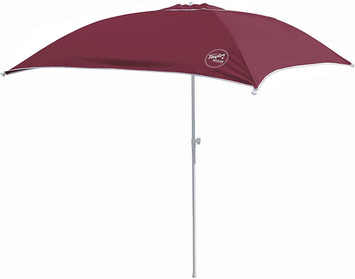 Taylor Made Anchorshade III Boat Shade, 6' x 6', Burgandy, Adjustable Aluminum Pole to 8 Feet, UV-Treated Fade-Resistant Nylon, Market-Style Top, Carrying Case, Fits Most Boats and Benches – 22056