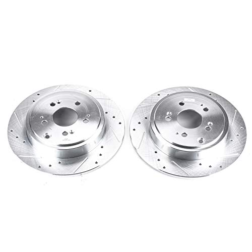 Power Stop Rear JBR985XPR Evolution Drilled & Slotted Rotor Pair For Honda Ridgeline 2006-2014 [Model Specific]