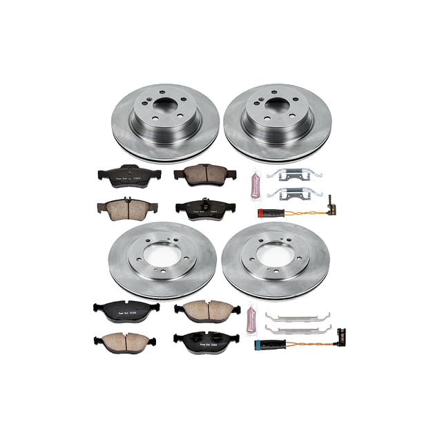 Power Stop Autospecialty KOE4517 Front and Rear Replacement Brake Kit-OE Brake Rotors & Ceramic Brake Pads For Mercedes-Benz E500 2004-2005 [Model Specific]