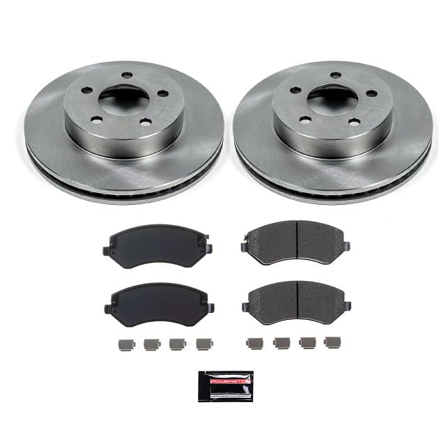 POWERSTOP Front KOE2160 Replacement Brake Kit with Brake Rotors and Ceramic Brake Pads For 2002 2003 2004 2005 2006 2007 Jeep Liberty
