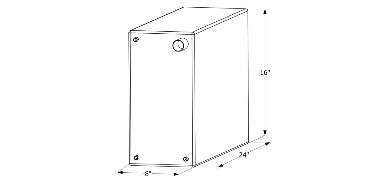 24X16X8 ICON,12GAL.W/FIT