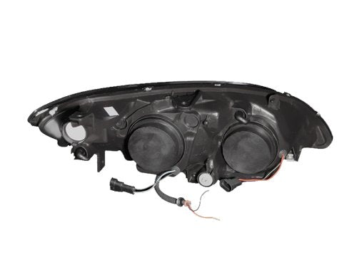 Honda Civic Anzo USA 121060 Projector with Halo Clear Lens Chrome Headlight Assembly - (Sold in Pairs)