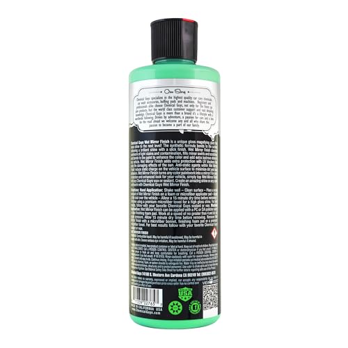Chemical Guys High Gloss Wet Mirror Finish Glaze - Reflective Shine Enhancer & Car Paint Glaze for Trucks, SUVs, Motorcycles, and RVs - Safe for Clear Coat, Chrome, and Paintwork, 16 oz