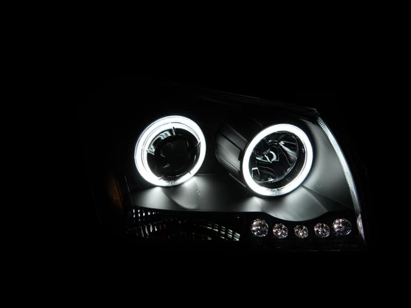 Projector Headlight Set ANZO USA w/CCFL Halo-Black 121220