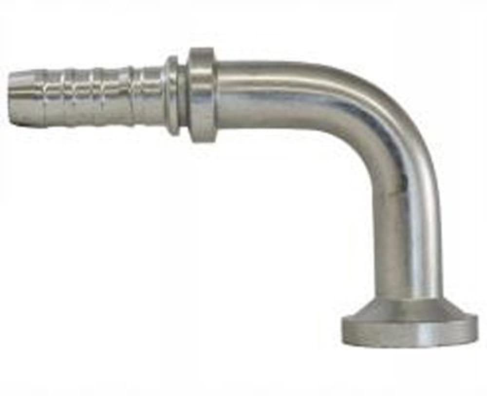 GlobalSpiral Couplings Gates 20GS-20FLH90-120, Code 62 O-Ring Flange Heavy, Zinc Plated Carbon Steel, 6.50", 90° Bent Tube, 1 1/4" ID