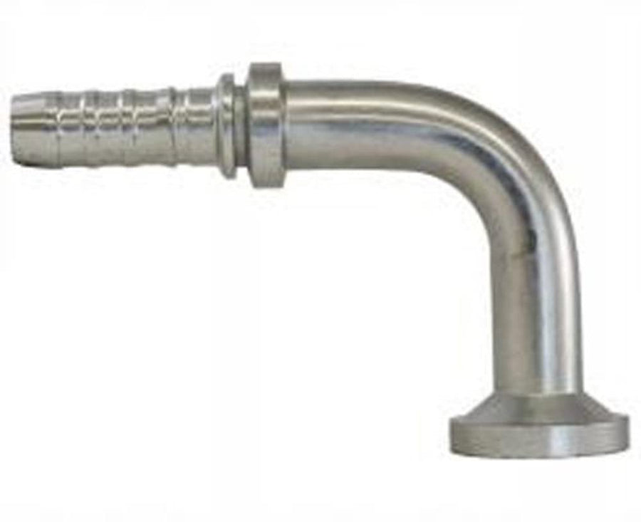 GlobalSpiral Couplings Gates 20GS-20FLH90-120, Code 62 O-Ring Flange Heavy, Zinc Plated Carbon Steel, 6.50", 90° Bent Tube, 1 1/4" ID