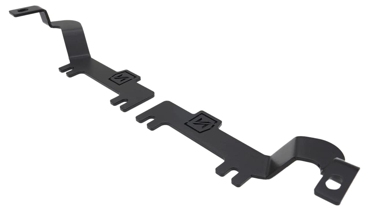 ZROADZ LED Mounting Bracket Ditch Hood Hinge - Compatible w/ 2019-2022 Chevy Silverado 1500 - to Mount (2) 3 Inch LED Pod Lights - Mild Steel Gloss Black Finish - Bolt-On Installation - PN #Z362181