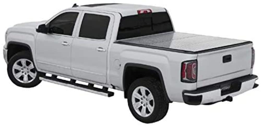 Professional LOMAX Series Tonneau Cover; Diamond Plate Finish; Single Rail B0020029;