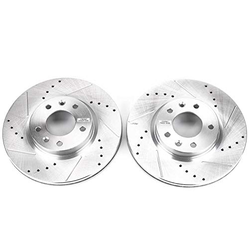 Front Power Stop JBR1154XPR Drilled & Slotted Evolution Rotor Pair