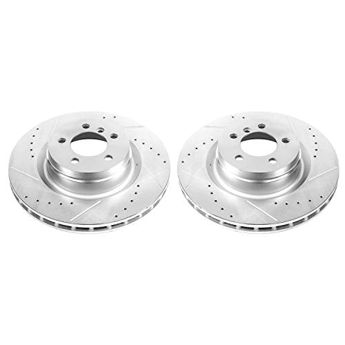 Power Stop Front EBR815XPR Evolution Drilled and Slotted Rotor (Pair) For Land Rover Range Rover 2006-2012/Land Rover Range Rover 2006-2012 [Vehicle Specific]