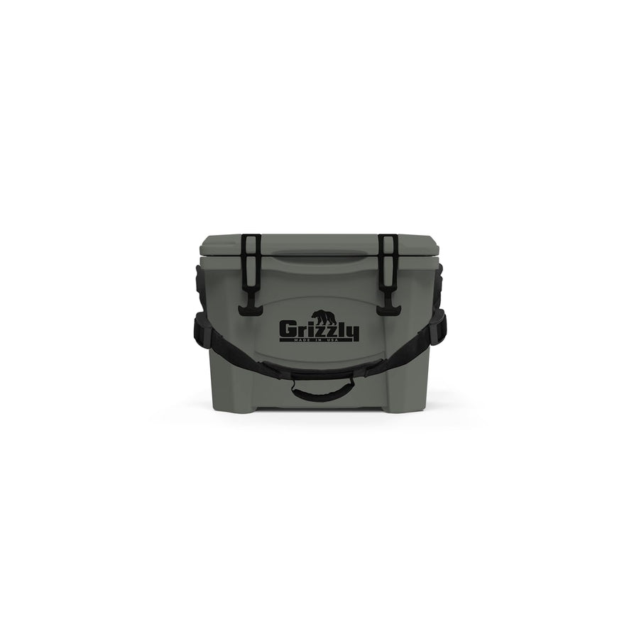 15 Cooler Grizzly | 15 qt Ice Chest Durable Rotomolded Insulated | Made in USA | Warranty for Life | for Beach Boat Camping Fishing Hunting | G15 | Lunar Green