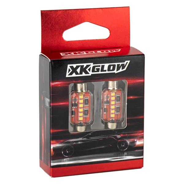 XKGLOW 2pc XK-FT39-W 39mm White Festoon Error Free Ultra Bright LED Bulbs with Built-in Canbus