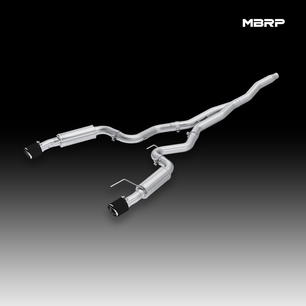 Ford Mustang MBRP 19-22 2.3 EcoBoost 3in Cat-Back Dual Split Rear w/4.5in Carbon Fiber Tips (Race)