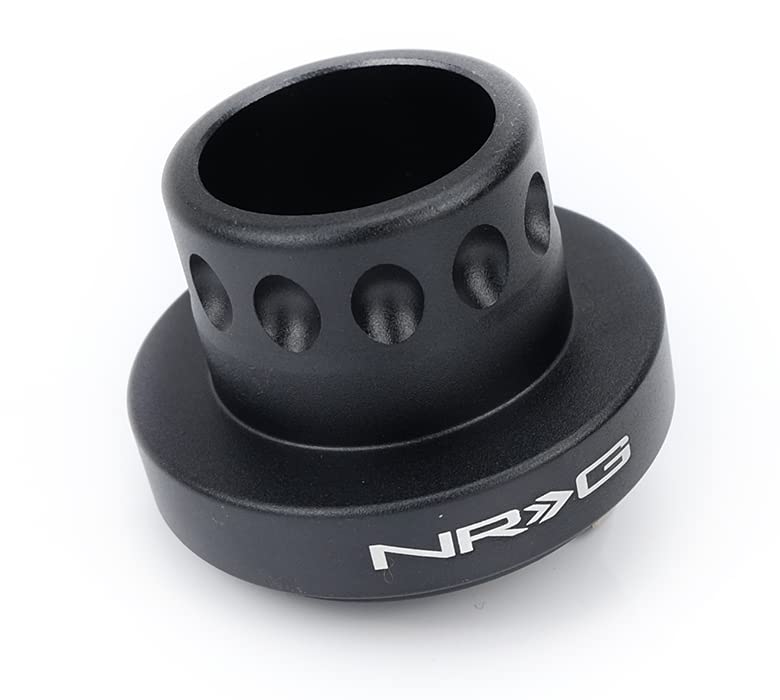 NRG Innovations Race Steering Wheel NRG-SRK-RL100H Quick Release Short Hub Adapter, Up to 1" shorter overall, Black Body