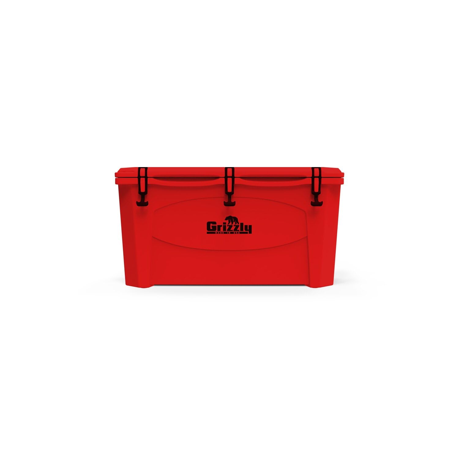 100 Cooler Grizzly | 100 qt Ice Chest Durable Rotomolded Insulated | Made in USA | Warranty for Life | for Beach Boat Camping Fishing Hunting | G100 | Red