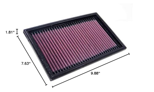 K&N Engine Air Filter: Replacement Car Air Filter, Washable, Clean Every 75,000 Miles, Reusable, Premium: Compatible with 1998-2010 SUZUKI/MAZDA (Swift III, 323 VI), 33-2824
