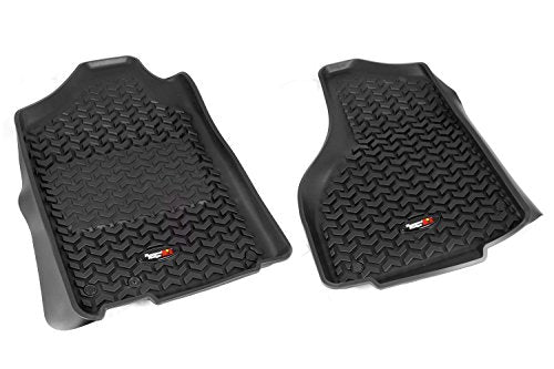 Rugged Ridge Front Floor Liners for RAM 1500/2500/3500 | All-Terrain, Pair, Black | 82903.05 | Fits 2012-2018 Dodge RAM 1500 Quad Cab & 1500/2500/3500 Regular Cab