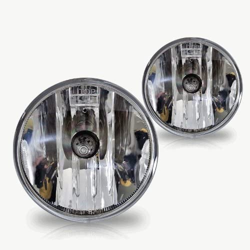OEM Series Winjet Driving Fog Lights Compatible with 2014 2015 2016 GMC Sierra / 2007-2013 Chevy Avalanche / 2007-2015 Chevy Tahoe Camaro Silverado /2007-2010 Ford for replacement (Clear Lens)