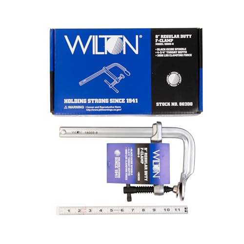 Wilton F-Clamp Regular-Duty, 8" Opening, 4-3/4" Throat, 1800 Lbs. Clamping Force (Model 1800S-8)