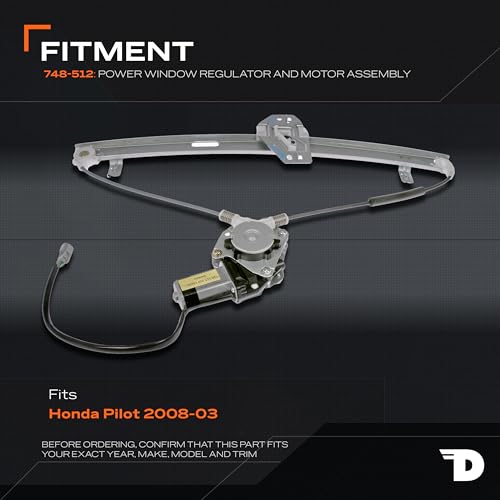 Dorman Rear Driver Side 748-512 Power Window Regulator and Motor Assembly Compatible with Select Honda Models