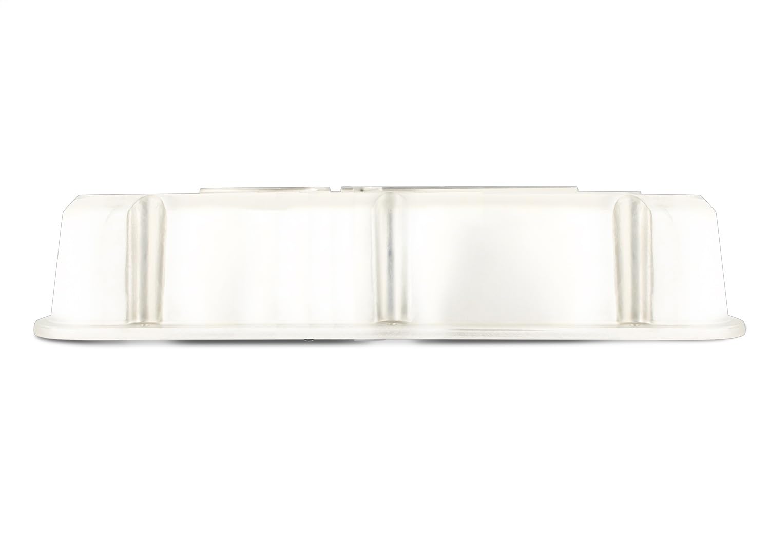 Ford Slant-Edge Valve Cover, Tall, Baffled, Breather Hole, Recessed Ford Racing Logo, Aluminum, Chrome