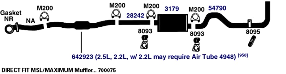 Exhaust Muffler AP Exhaust Products 3179